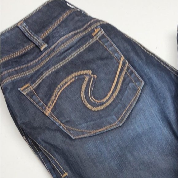 LIKE NEW VINTAGE SILVER SUKI FLARE BOOT JEANS 30x32 ⭐️ - Picture 7 of 16